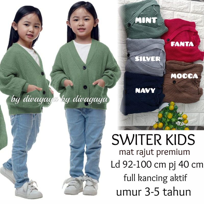 SWITER KIDS UMUR 3-5 TAHUN KANCING AKTIF