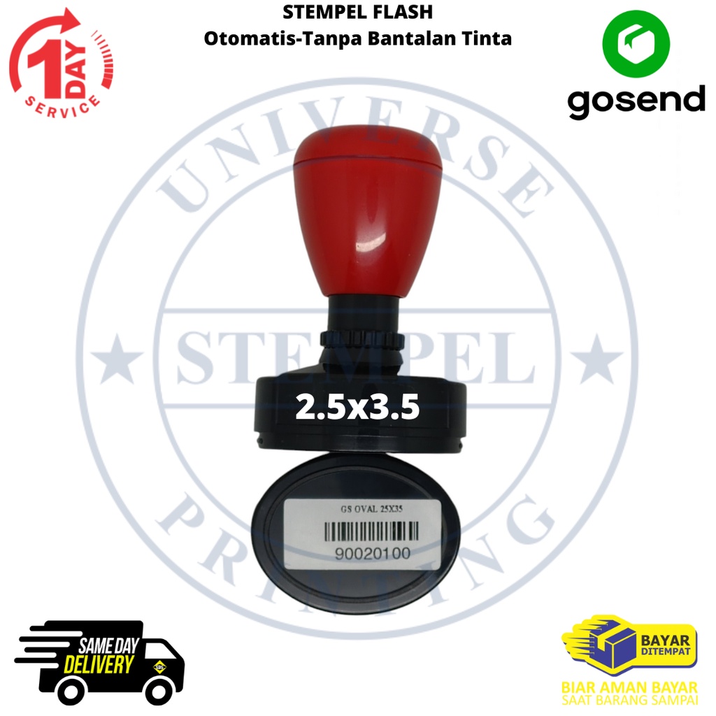 

(Oval.35) Cetak Stempel Oval Flash Otomatis - Tanpa Bantalan Tinta Stempel Kilat