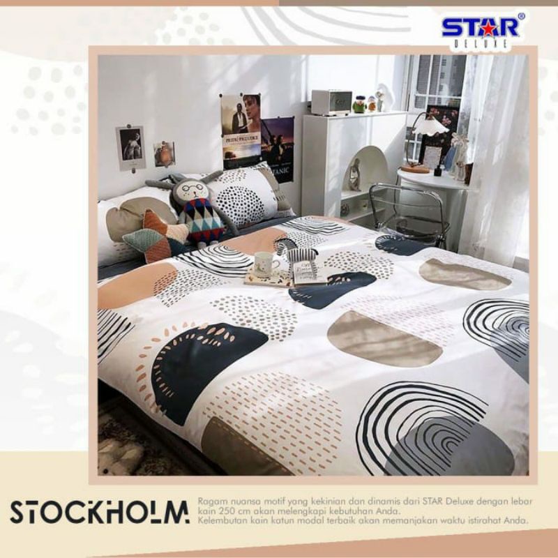 Sprei Katun Star motif Stockholm