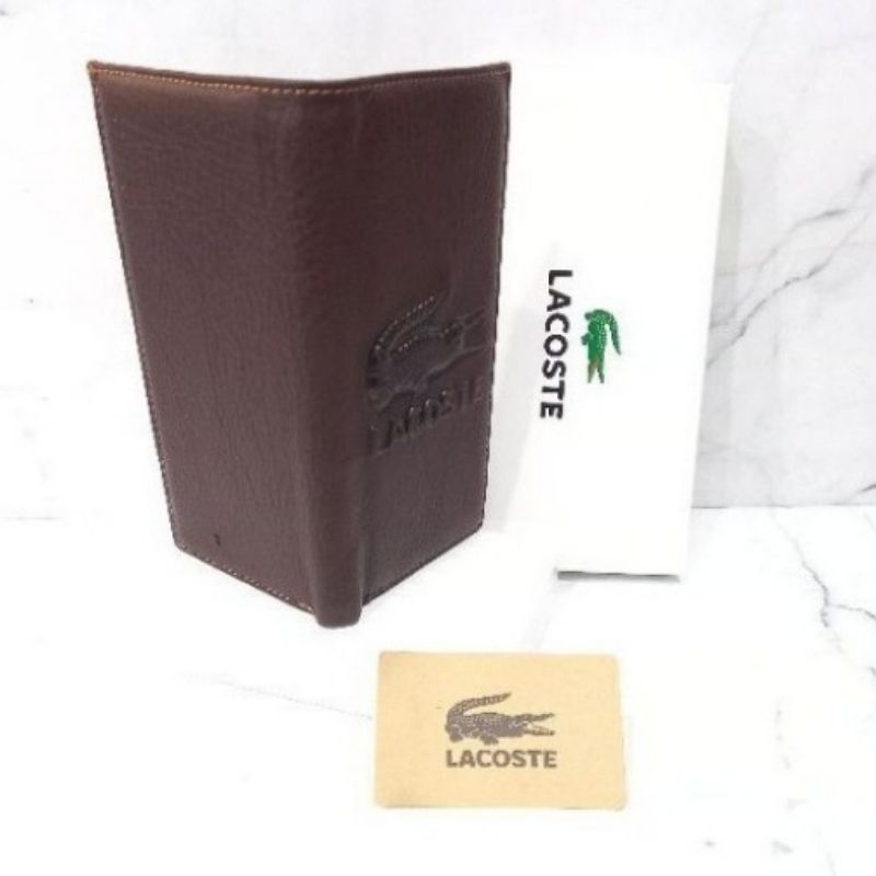 Dompet Import panjang kulit asli pria Branded Lacoste