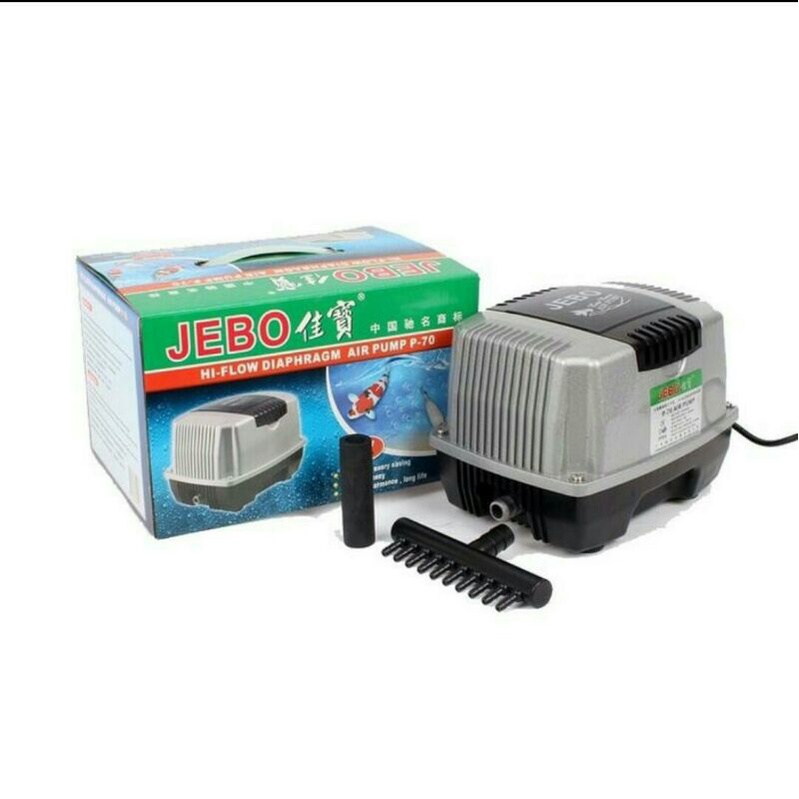 Jebo P-70 P70 Jebo P 70 Pompa Udara Aerator Hi-Flow Air Pump Blower Pompa Aquarium Kolam Ikan Koi