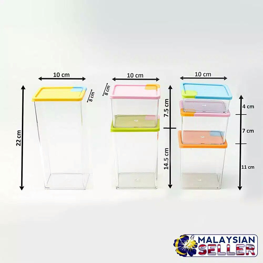 Stackable and Space Savvy Block - Food Container 6pcs/ Pocket Block