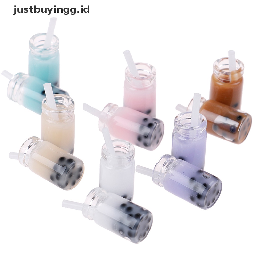 Justbuyingg.Id 2pcs Miniatur Minuman Pearl Milk Tea Aksesoris Rumah Boneka 1 / 12