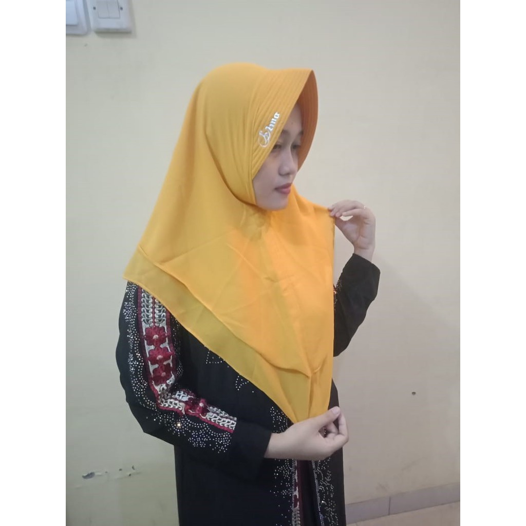 Jilbab Instan Ceruty 2 Layer POLOS ori Elmahijab