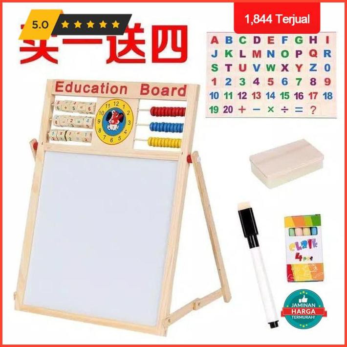 

Learning Easel 3In1 / Papan Tulis / Papan Belajar / Papan Anak - 3-6 Bulan Premium