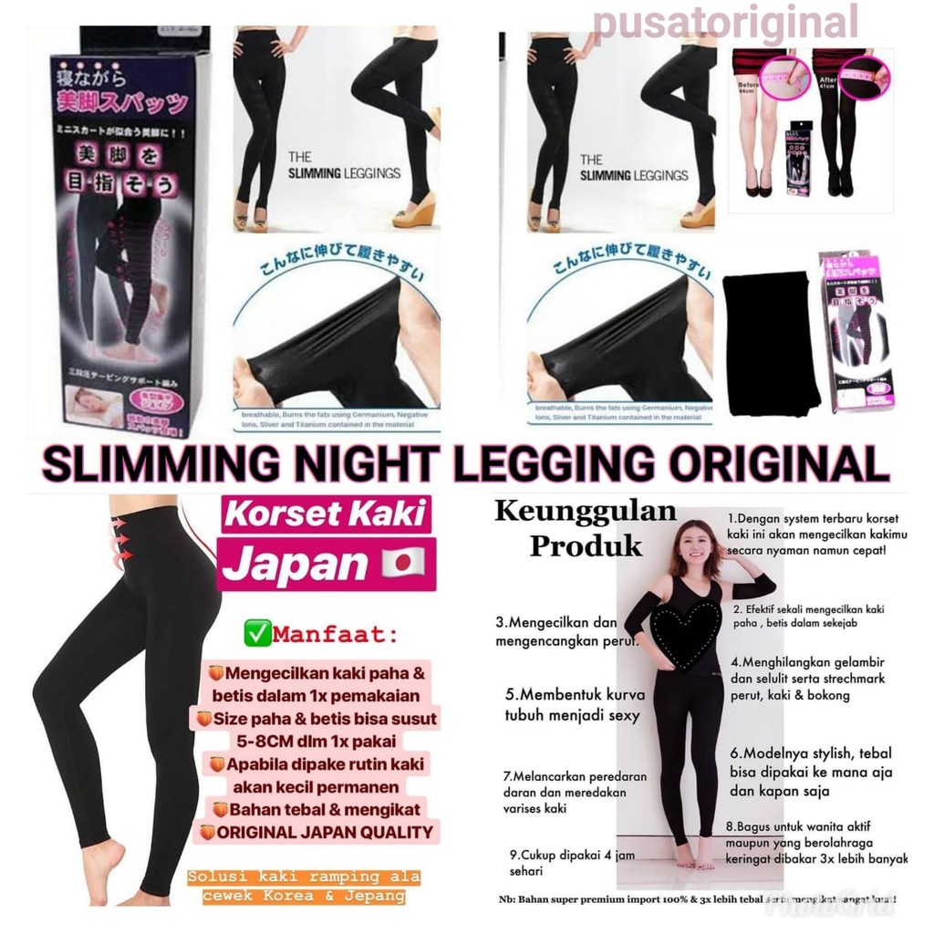 SLIMMING NIGHT LEGGING PELANGSING KAKI DAN PERUT