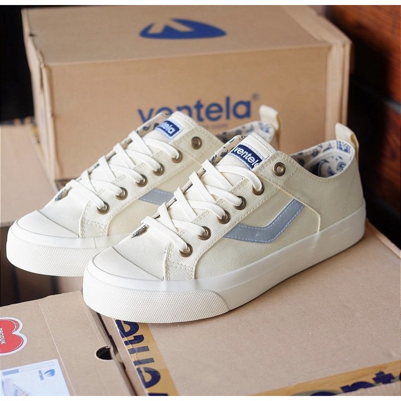 Ventela Reborn Black Natural Cream White Reflective Glow In The Dark Original Sepatu Vantela