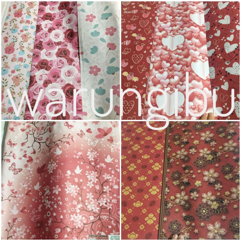 

Kertas Bungkus Kado Motif Tema Hati Valentine Bunga Imlek