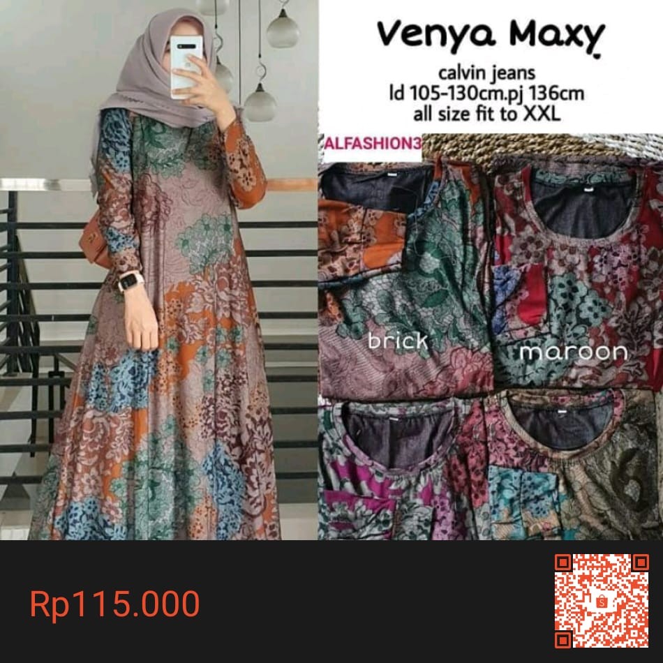 Venya Maxy Gamis Calvin Jeans Jumbo Gamis Motif Batik Jumbo Xxl