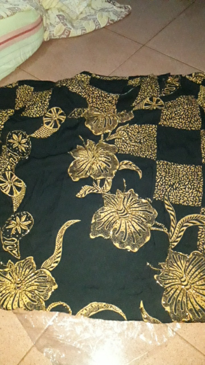 Daster Batik Jumbo Lengan Panjang Motif Bunga Buketan Grosir Daster Murah Terlaris Batik Pekalongan