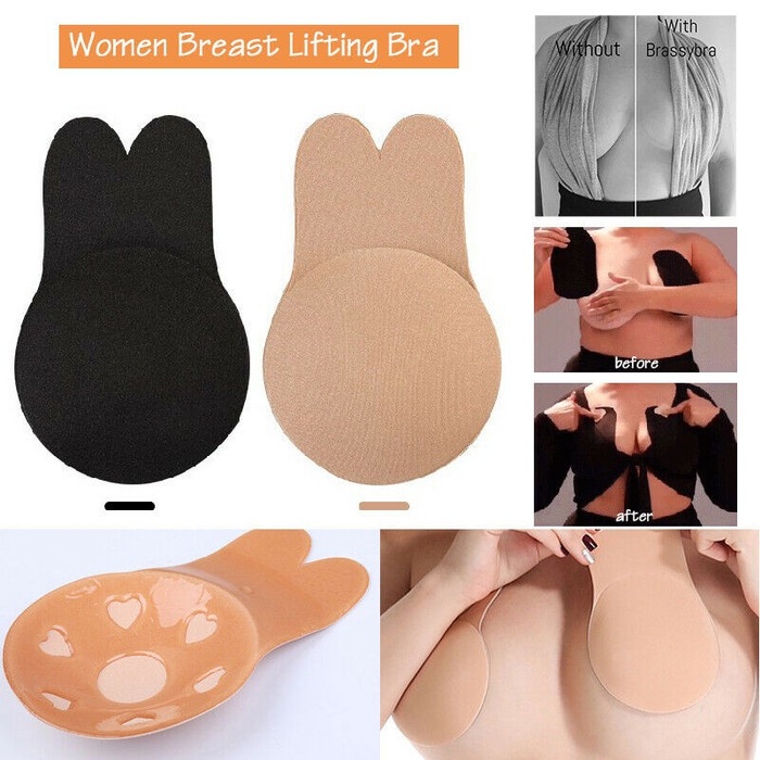 CEV - Multi Nipple Pad Cover Sponge Pad Penutup Puting Angel Bra Push Up Bra - Hitam