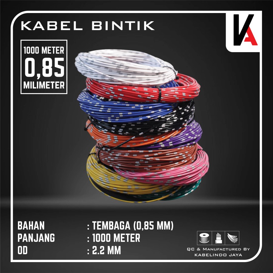 KABEL BINTIK SERABUT TEMBAGA 0.85MM x 1000M KABEL BODY MOBIL MOTOR KUALITAS ASTRA UNIVERSAL