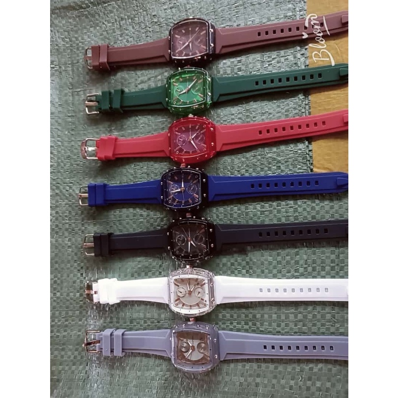 [SS-✅COD] JAM TANGAN WANITA FASHION  BWL-56 MEWAH ELEGAN KEKININIAN TERBARU KW PREMIUM GRADE ORI TAHAN AIR STRAP rubber