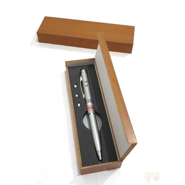 

[PUTIH] Pulpen Laser 3 in 1 Kotak Kayu Exclusive Pointer Gift Box Wood