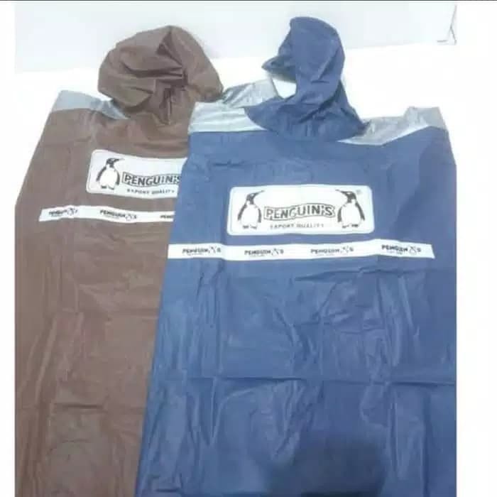 Jas Hujan Penguin Poncho Lengan + celana Kombinasi Golf