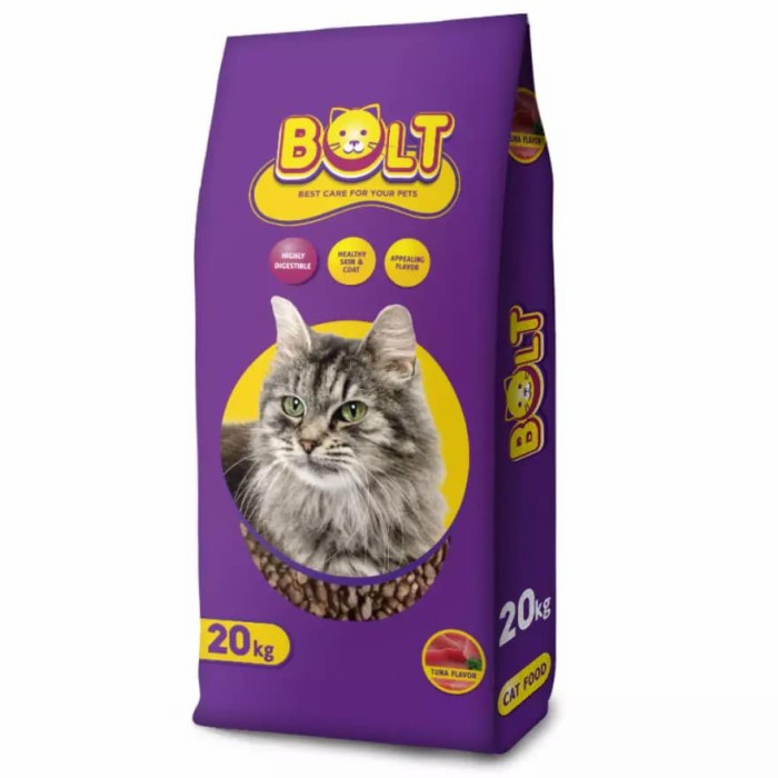 Makanan Kucing Bolt Catfood 1kg / Bolt Donat / Bolt Ikan