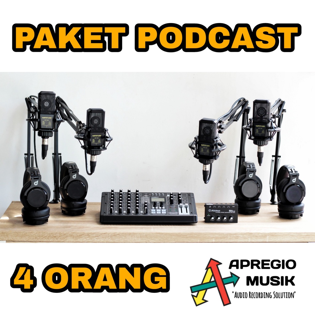 Paket Podcast 4 Orang PRO RT X6 GMARK Dbe DJ80
