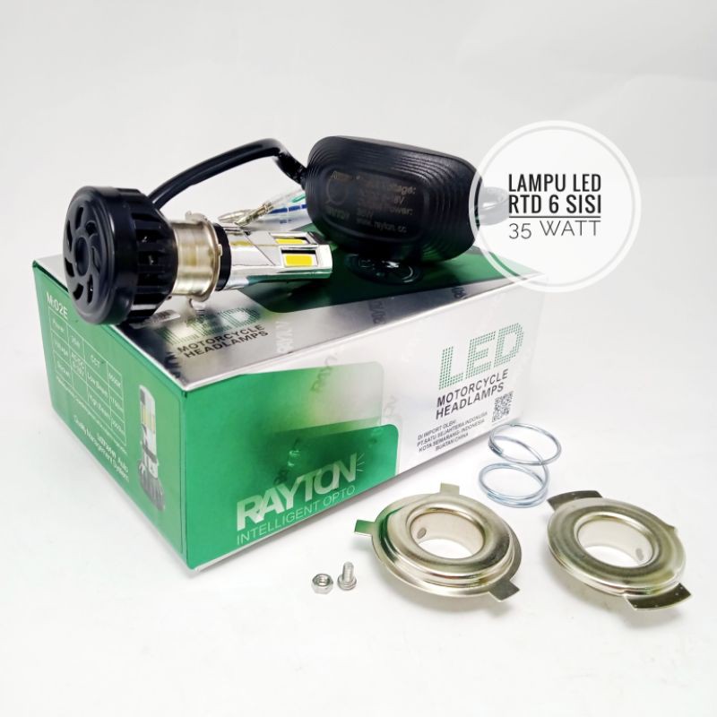 LAMPU LED MOTOR H4 H6 RTD LED BOHLAM MOTOR 6 SISI 35 WATT