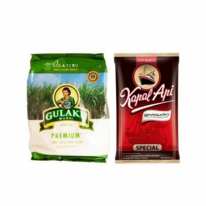 

gulaku 1kg + kapal api 30g