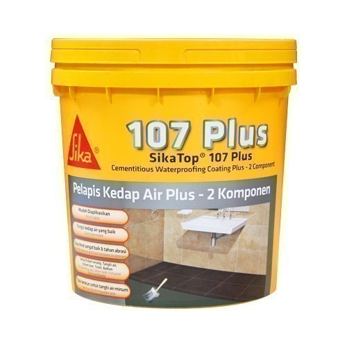 Sika - Sika Top 107 Plus Komponen AB Pelapis Anti Bocor Kedap Air Dak Beton Kamar Mandi 4Kg