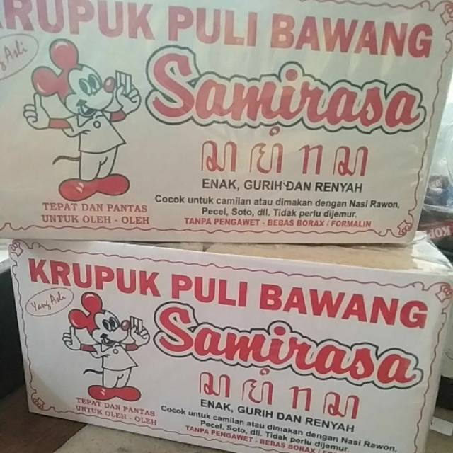 

KERUPUK PULI BAWANG SAMIRASA ASLI 400 Gr