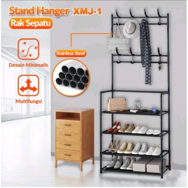 STAND HANGER RAK GANTUNGAN  SEPATU 4 SUSUN HANGER SERBAGUNA