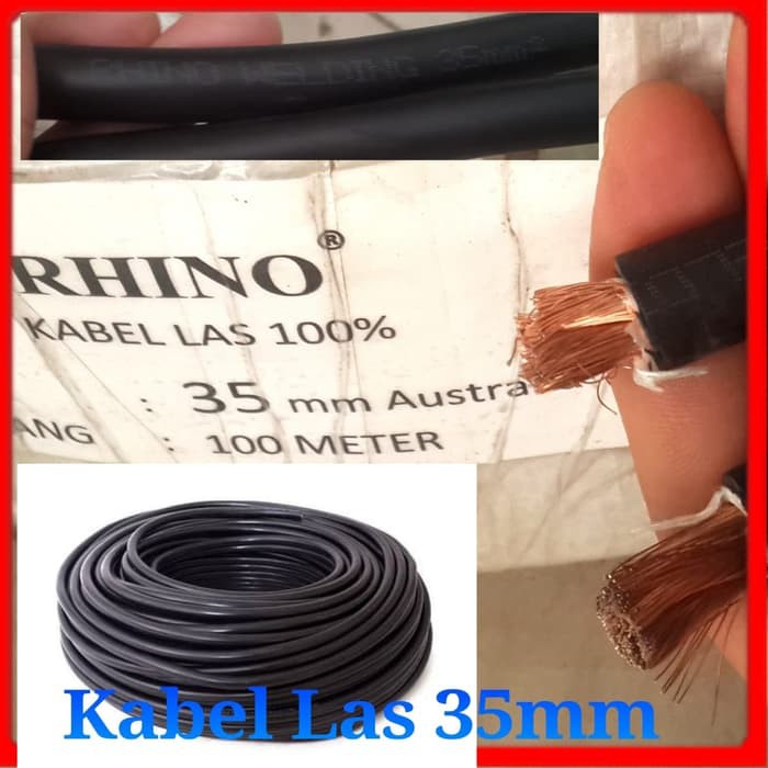 Kabel Las Rhino 35mm Original bengkel las ecer per meter