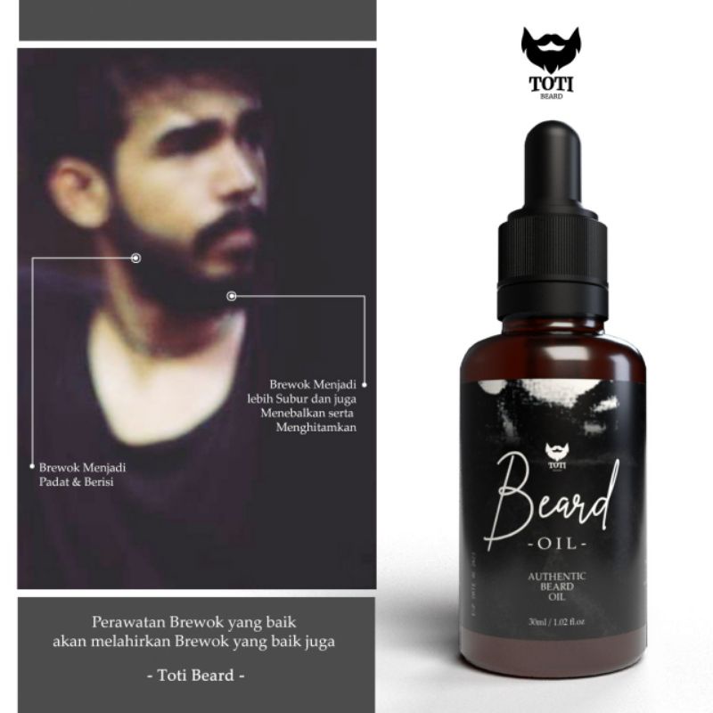 beard oil khusus pelebat bulu brewok tanpa gen(penebal &amp; penyubur)-toti beard oil