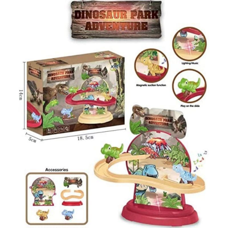 Mainan Anak Track Seluncur Dinosaur Perosotan Slide Dino Park Adventure