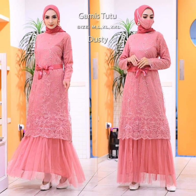 PRODUK ORIGINAL/FASHION MUSLIM/GAMIS TUTU/GAMIS MEWAH