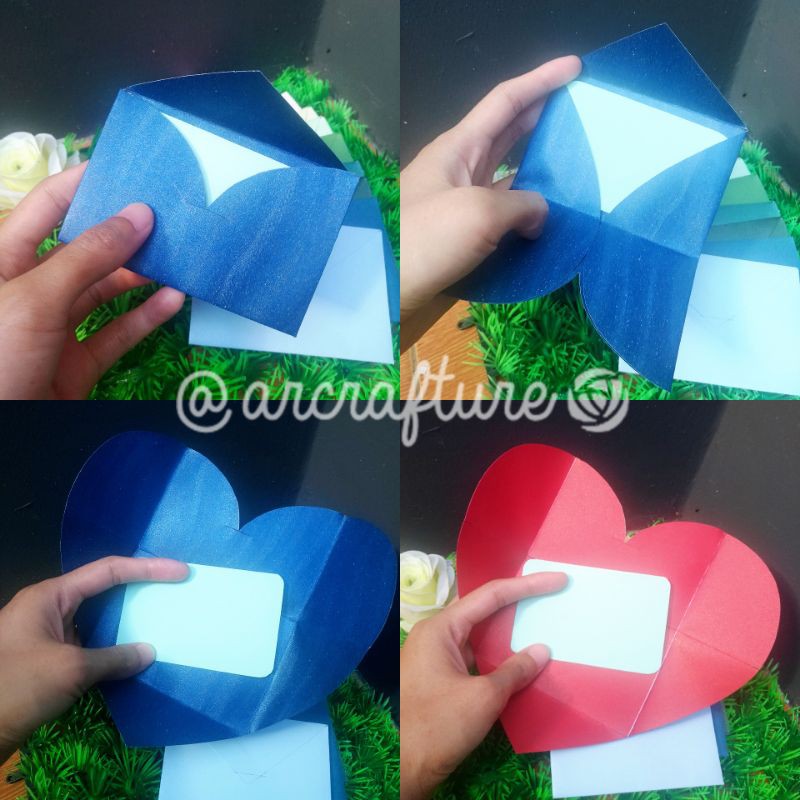 

arcrafture Amplop bentuk Hati Love Kartu Ucapan Unik Warna