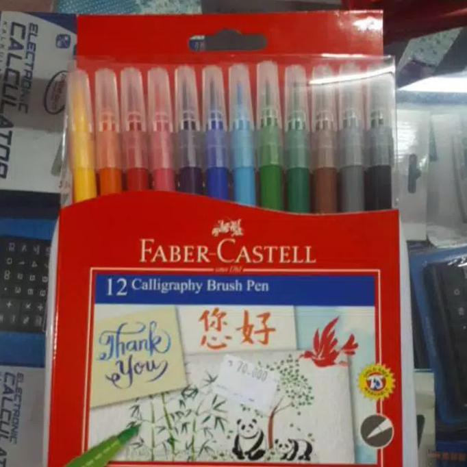 

[[COD]] Faber castell caligraphy brush pen 12 warna BERMUTU Kode 1002