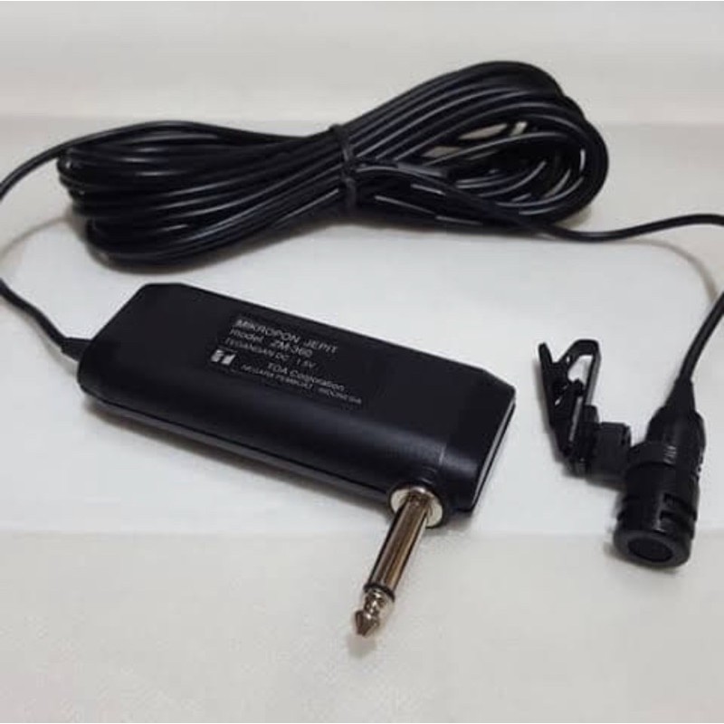 TOA MIKROFON ZM-361-AS / MIKROFON JEPIT ORIGINAL TOA MIC CLIP MIC KANCING MIKROFON KABEL