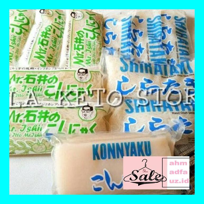 

Ah5Gils Paket Shirataki( 5 Pcs Bihun+ 5 Pcs Mie ) + 1 Pcs Konyaku Blok Fls4Ah7S