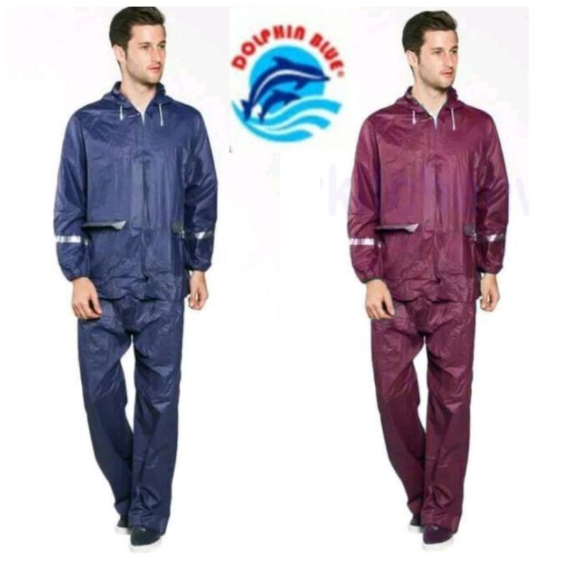 Jas hujan Dewasa Jas hujan Spacy Dolphin blue