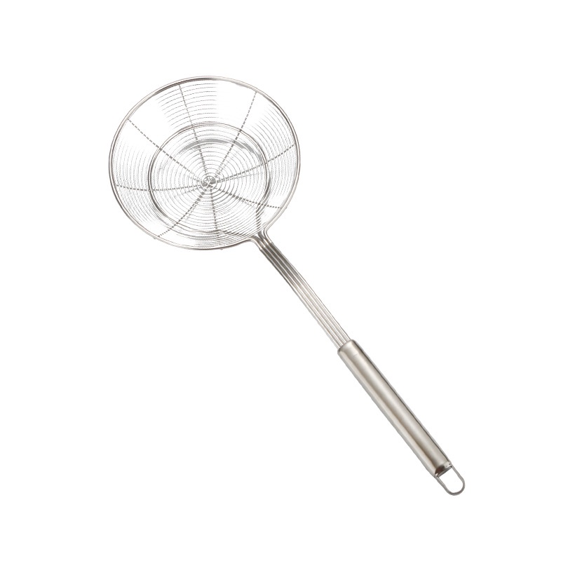 GS8B spimmer spatula alat masak goreng dapur spider mesh strainer 18 cm - kt399 - silver Or-i