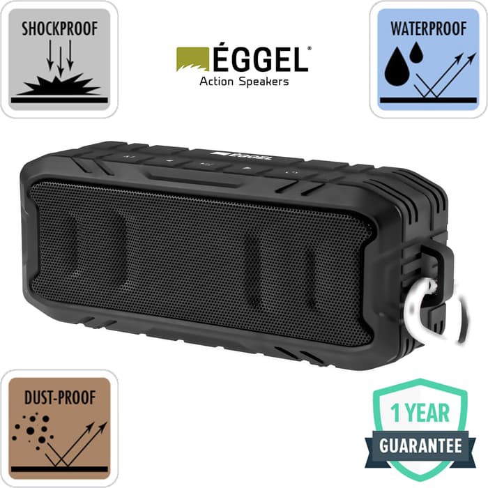 Eggel Terra 2 Waterproof Action Portable Bluetooth Speaker pb