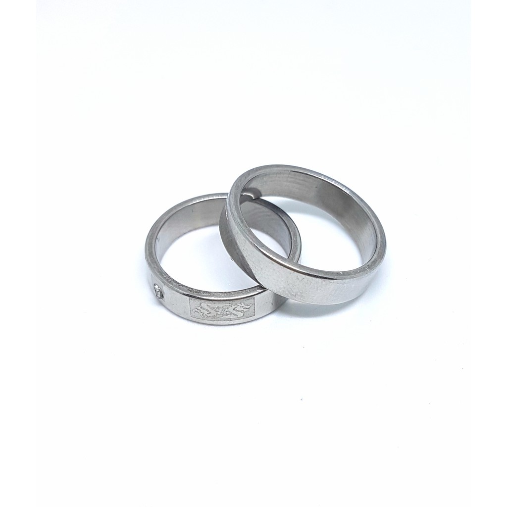 Cincin Couple Titanium ANTI KARAT SELAMANYA PGM CT51