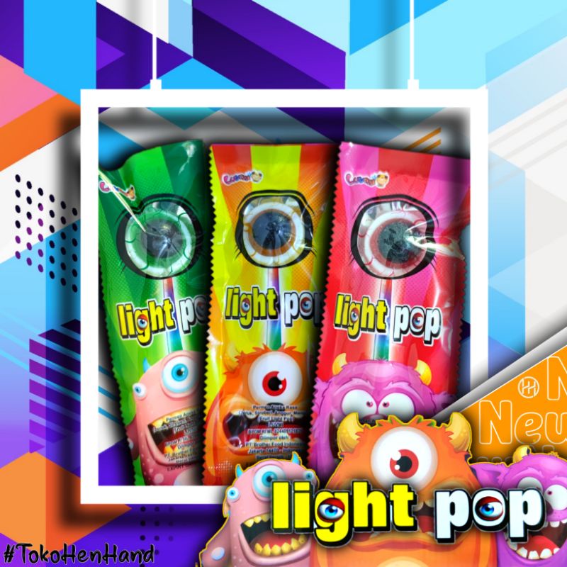 Permen Lolipop Jadul Lightstick Monster - Permen Lollipop Bentuk Monster Aneka Rasa Buah