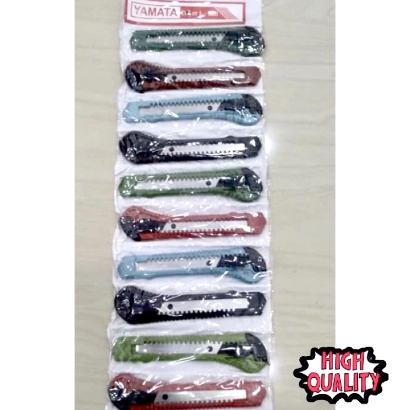 

YAMATA Pisau cutter yamata (harga 12pcs) Cutter serbaguna Hand cutter Kater multi fungsi