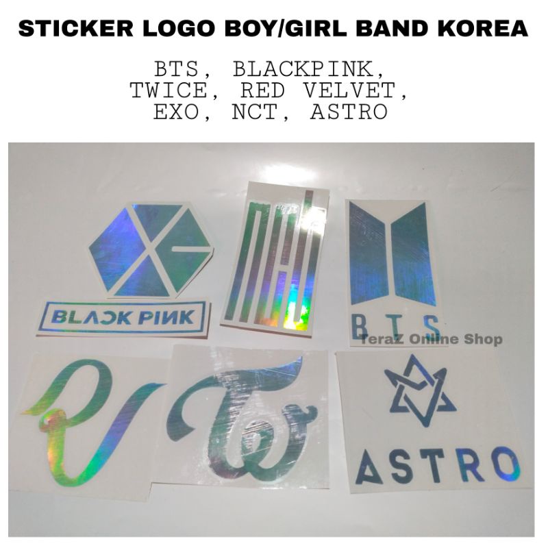 

STICKER HOLOGRAM LOGO BOY GIRL BAND KOREA UKURAN 8 X 7 CM