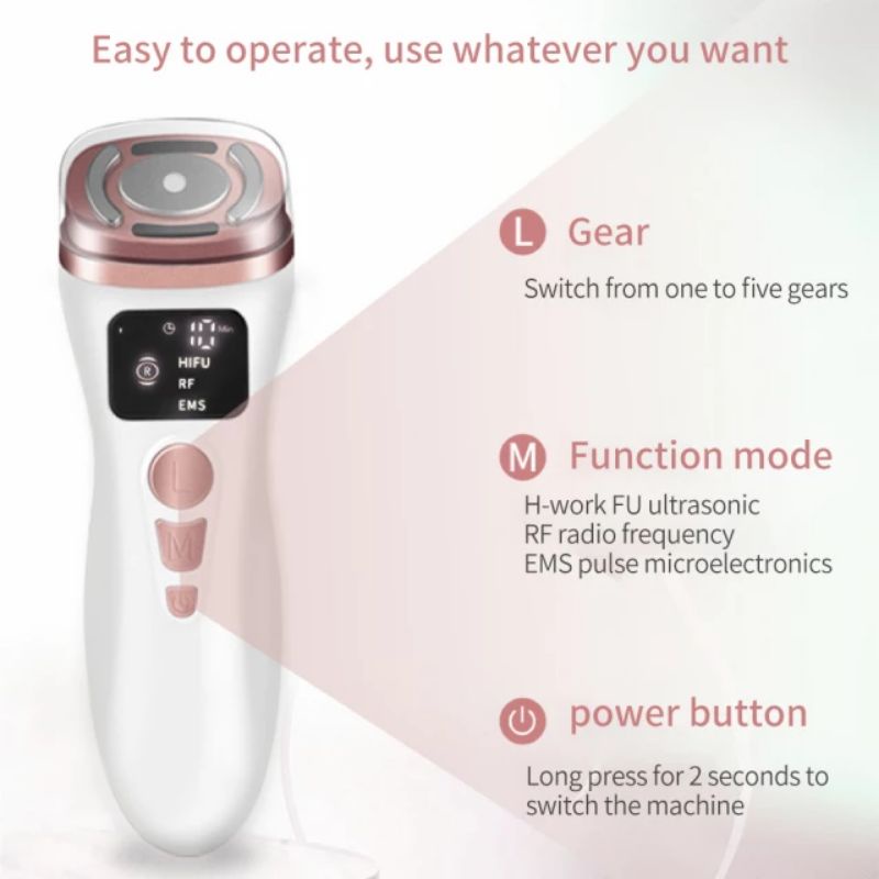 MINI HIFU NEWGEN LCD 3 MODE RF EMS HIFU ANTI AGING WRINKLE KERUTAN LIFTING UP KENCANGKAN WAJAH TIRUS