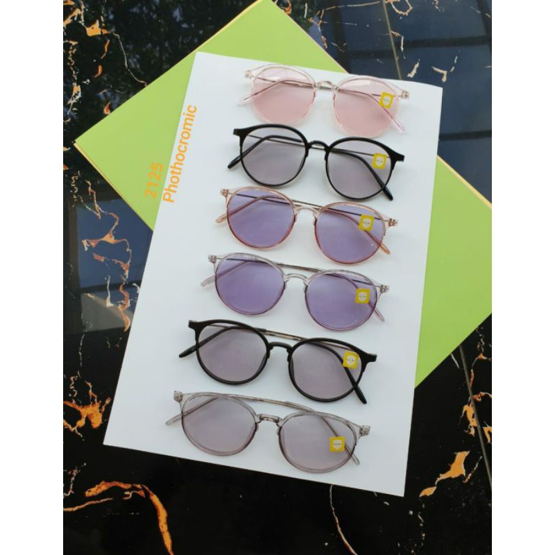 ( TERBARU ) FRAME KACAMATA WANITA OUVAL TREND 2125 LENSA PHOTOCROMIC ( NORMAL ) NO MINUS &amp; RADIASI