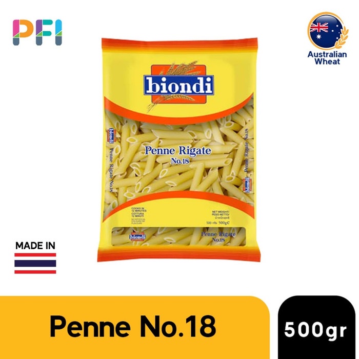 

Pasta-Aneka- Pasta Biondi Penne Rigate No 18 500Gr -Aneka-Pasta.