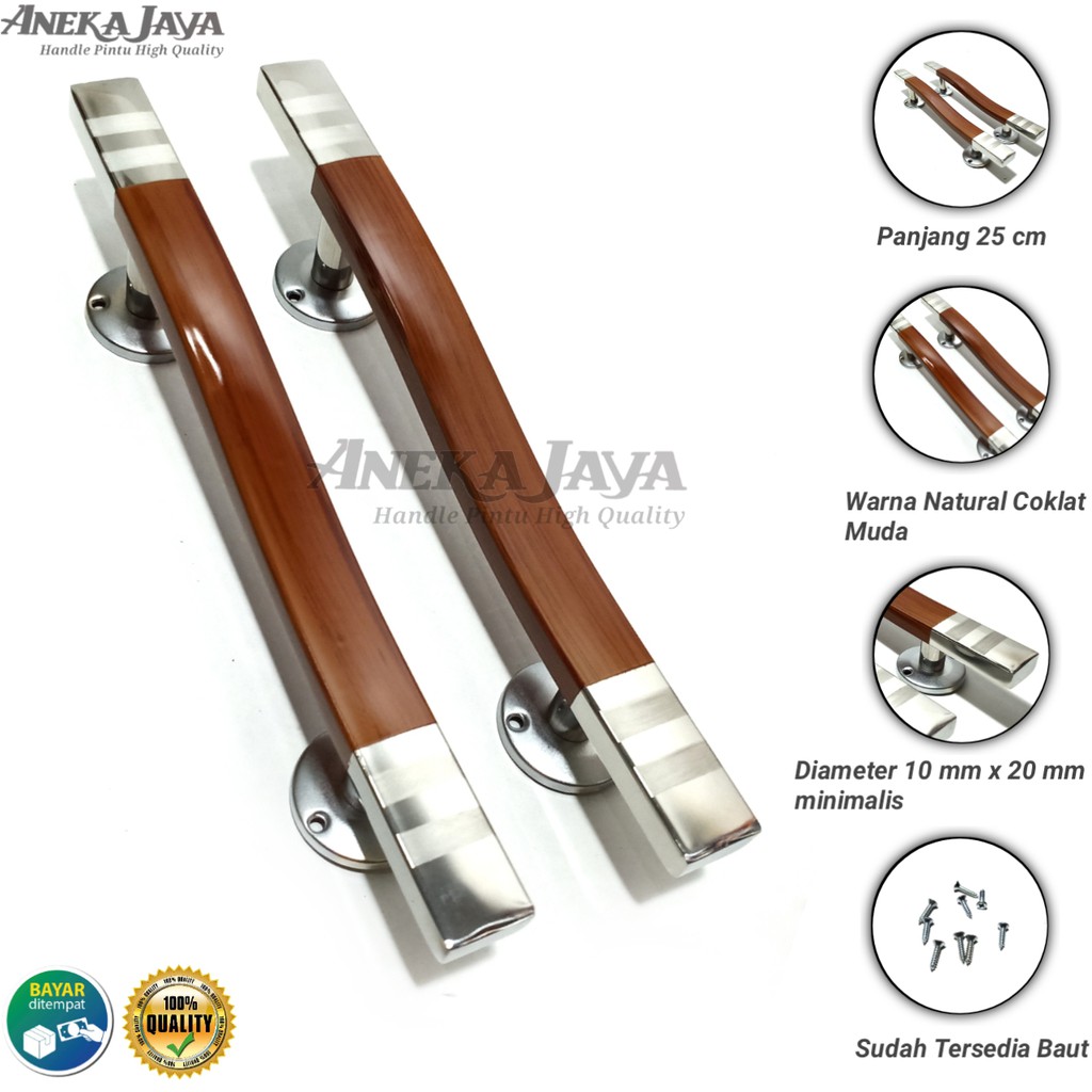 Satu set handle kunci pintu rumah 25 cm murah minimalis tarikan pintu stainless gagang pintu terbaru