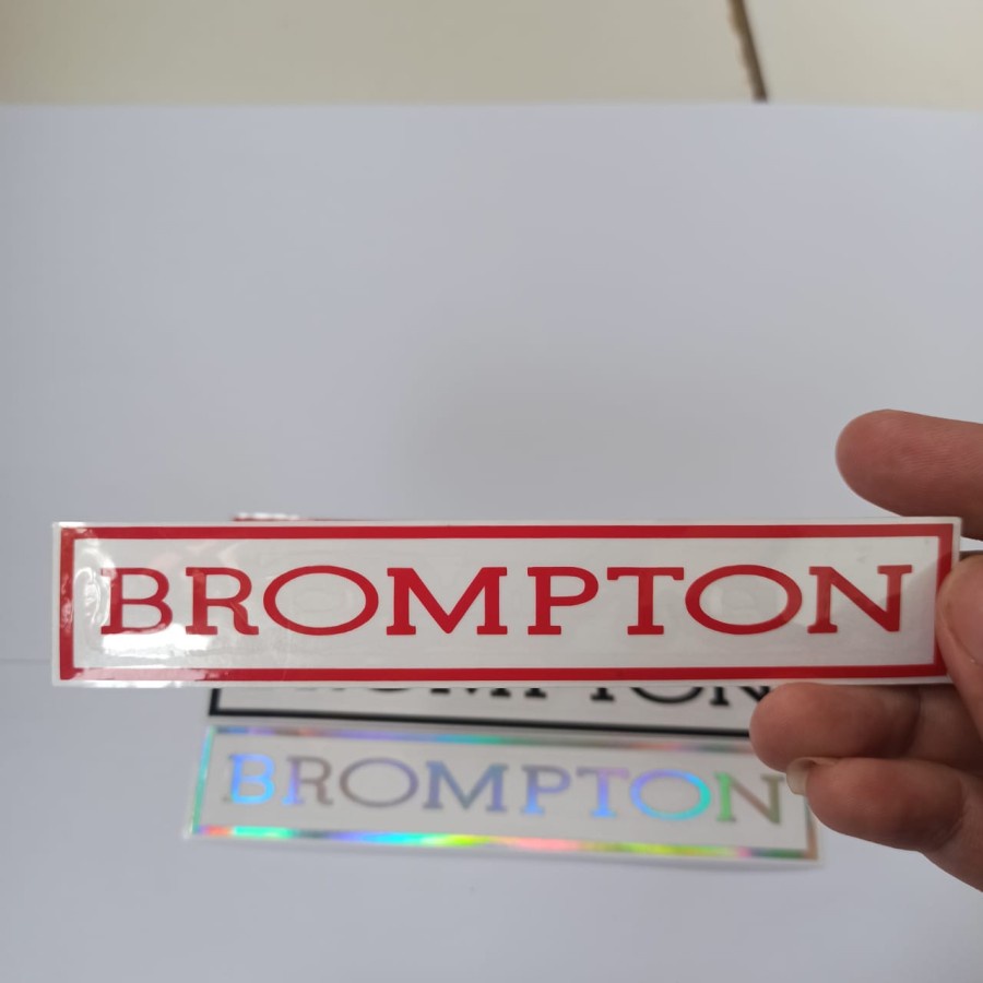 Stiker cutting sticker logo Brompton mobil motor wallpaper helm sepeda visor kaca