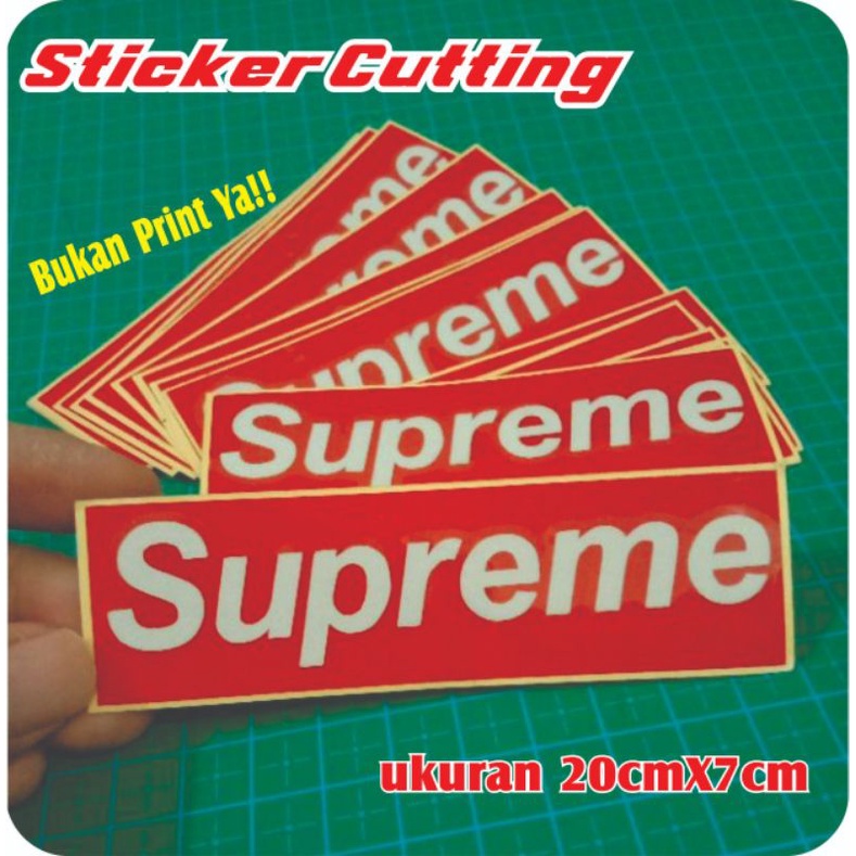 STICKER CUTTING SUPREME STIKER MOTOR MOBIL HELM