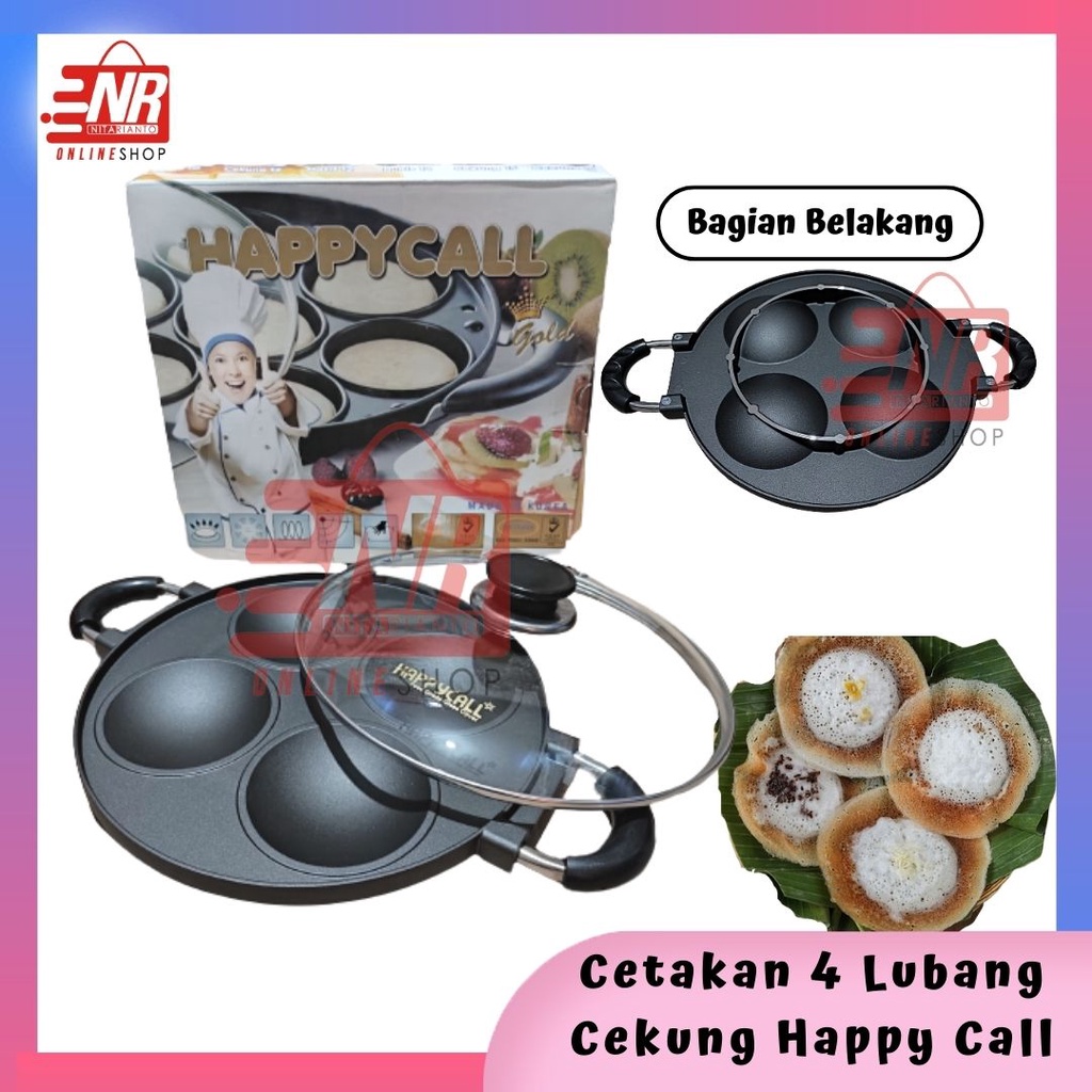 Cetakan 4 Lubang Cekung / Cetakan Bikang / Cetakan Serabi / Cetakan Kue Suggo / Pan Cake / Cetakan Apem