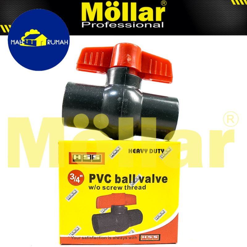 BALLVALVE Ball Valve PVC Plastik Stopkran Stop Kran 3/4&quot; - HSS 3/4inch