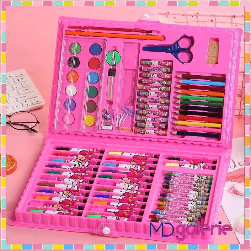 【GOGOMART】Set Pensil Warna Crayon Cat AIr Perlengkapan Menggambar Anak Isi 86